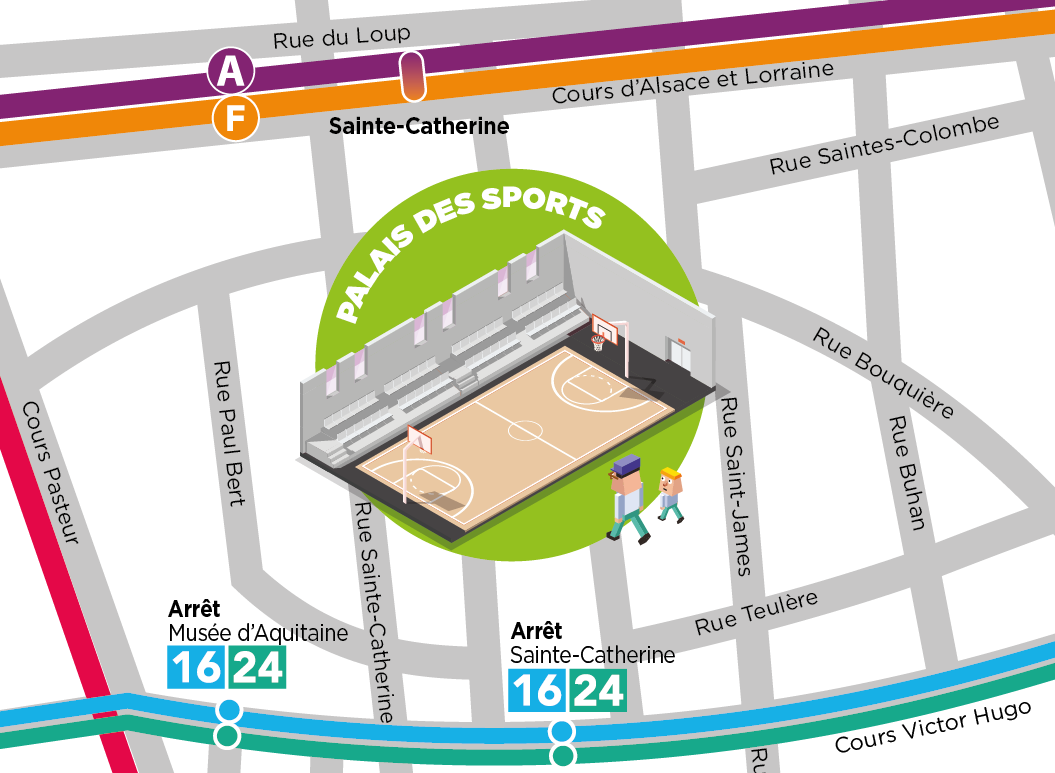 access map to the Palais des Sports