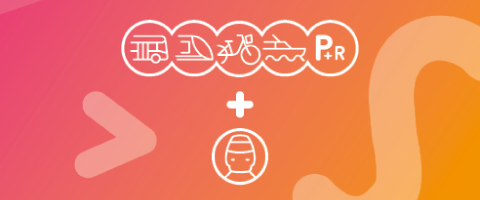 Pictogrammes tram, bus, BATO, vélo et trains.